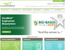 Tablet Screenshot of ecosynthetix.com